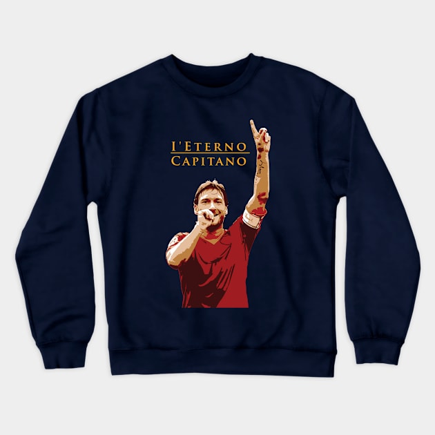 Francesco Totti Illustration Crewneck Sweatshirt by HenDesignStudio